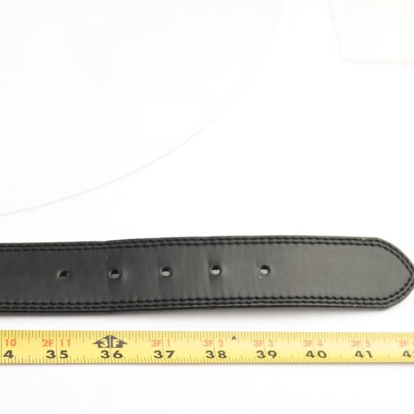 Levis Mens Belt Size 38 Sturdy Black Leather 2" Wide Stitched Durable Work - Picture 11 of 11